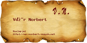 Vér Norbert névjegykártya