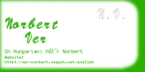 norbert ver business card